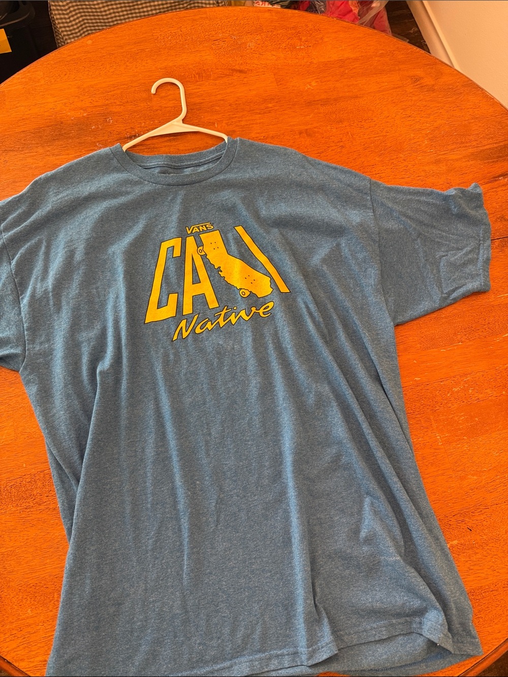 Vans Blue T-Shirt with Yellow CA Native Graphic xxl